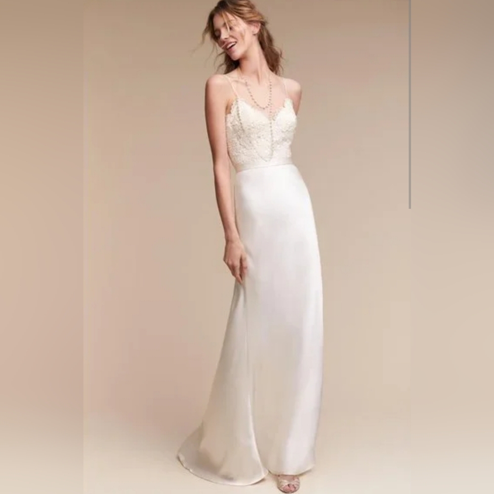 BHLDN Catherine Deane Mae Skirt Wedding Satin Size 12 NWOT